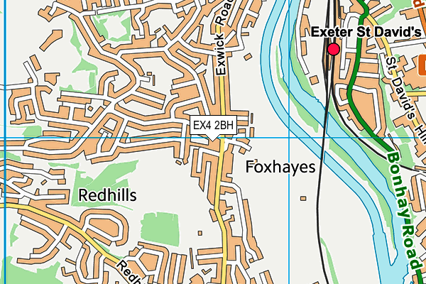 EX4 2BH map - OS VectorMap District (Ordnance Survey)