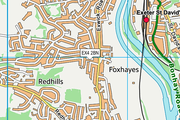 EX4 2BN map - OS VectorMap District (Ordnance Survey)