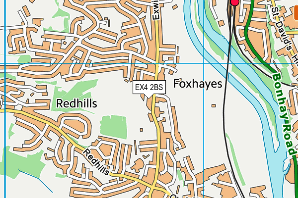 EX4 2BS map - OS VectorMap District (Ordnance Survey)