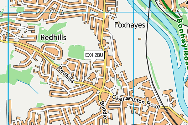 EX4 2BU map - OS VectorMap District (Ordnance Survey)
