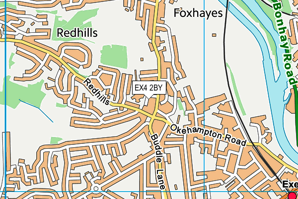 EX4 2BY map - OS VectorMap District (Ordnance Survey)