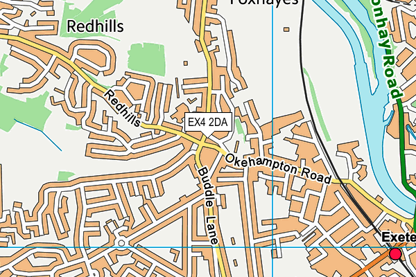 EX4 2DA map - OS VectorMap District (Ordnance Survey)