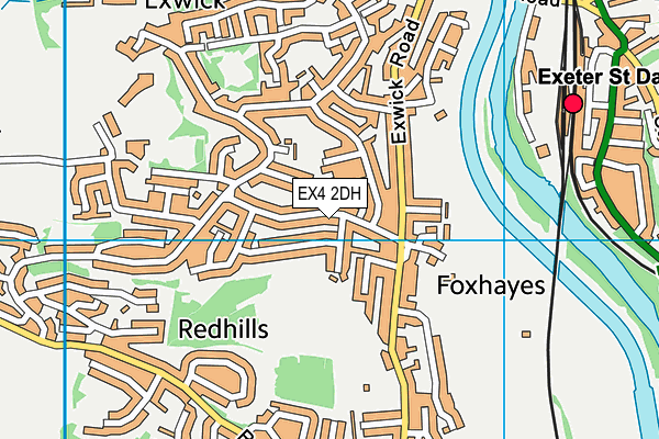 EX4 2DH map - OS VectorMap District (Ordnance Survey)