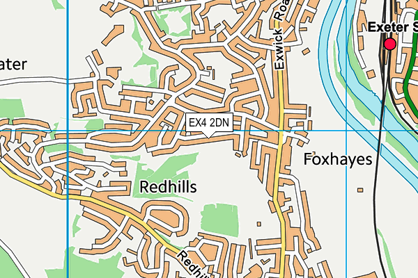 EX4 2DN map - OS VectorMap District (Ordnance Survey)