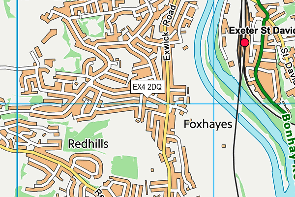 EX4 2DQ map - OS VectorMap District (Ordnance Survey)