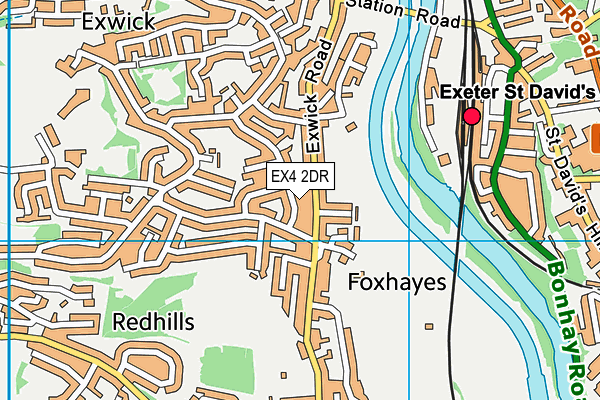 EX4 2DR map - OS VectorMap District (Ordnance Survey)