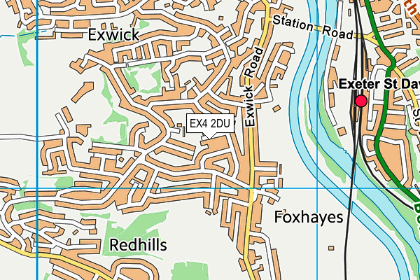 EX4 2DU map - OS VectorMap District (Ordnance Survey)