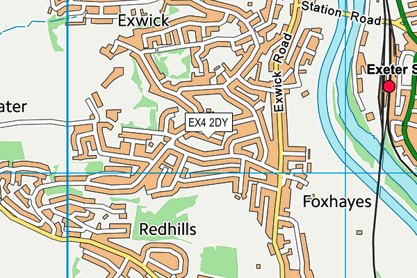 EX4 2DY map - OS VectorMap District (Ordnance Survey)