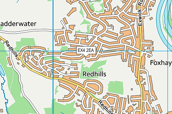 EX4 2EA map - OS VectorMap District (Ordnance Survey)