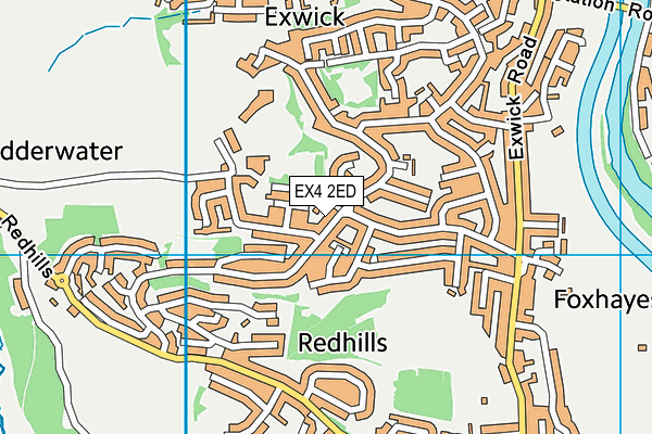 EX4 2ED map - OS VectorMap District (Ordnance Survey)