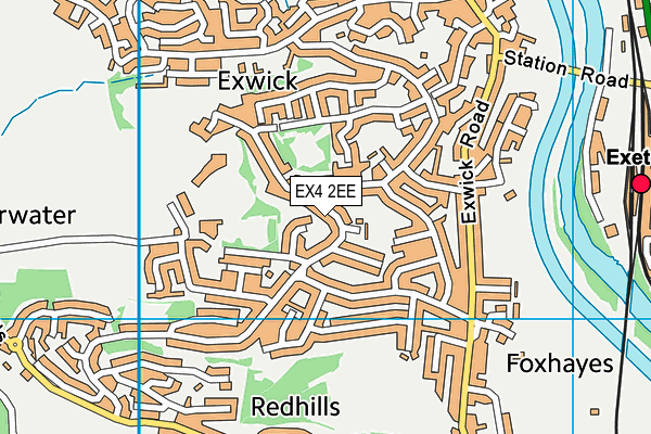 EX4 2EE map - OS VectorMap District (Ordnance Survey)