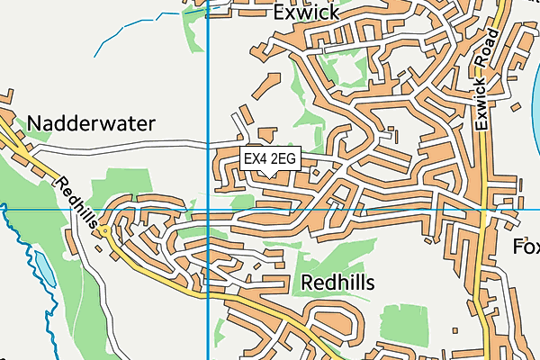 EX4 2EG map - OS VectorMap District (Ordnance Survey)