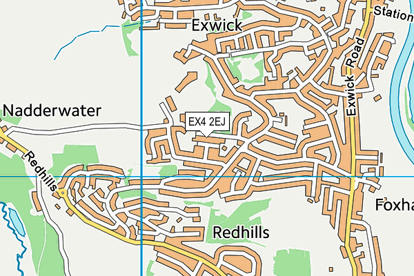 EX4 2EJ map - OS VectorMap District (Ordnance Survey)