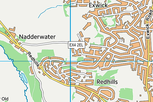 EX4 2EL map - OS VectorMap District (Ordnance Survey)