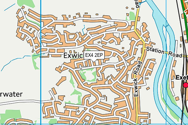 EX4 2EP map - OS VectorMap District (Ordnance Survey)