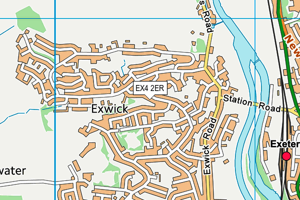 EX4 2ER map - OS VectorMap District (Ordnance Survey)