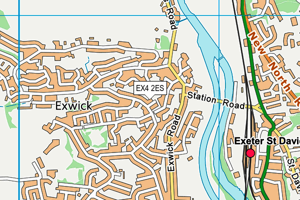 EX4 2ES map - OS VectorMap District (Ordnance Survey)