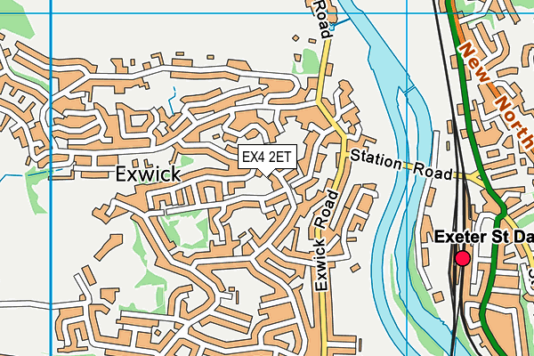 EX4 2ET map - OS VectorMap District (Ordnance Survey)