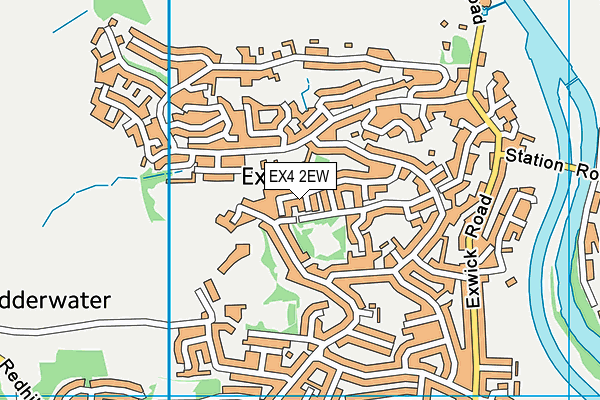 EX4 2EW map - OS VectorMap District (Ordnance Survey)