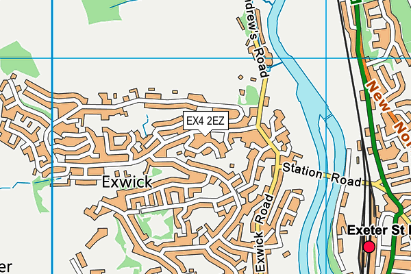 EX4 2EZ map - OS VectorMap District (Ordnance Survey)