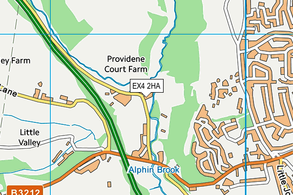 EX4 2HA map - OS VectorMap District (Ordnance Survey)