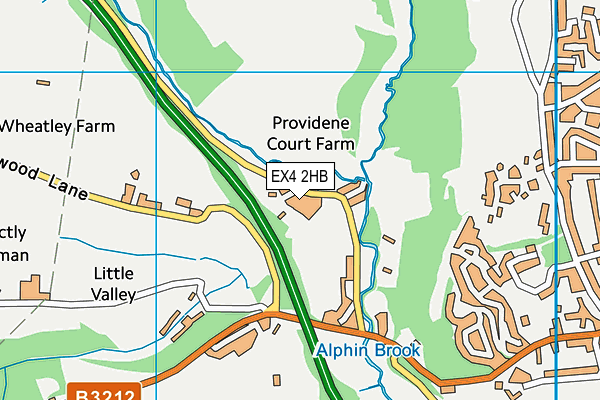 EX4 2HB map - OS VectorMap District (Ordnance Survey)