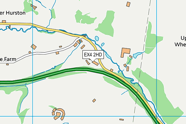 EX4 2HD map - OS VectorMap District (Ordnance Survey)