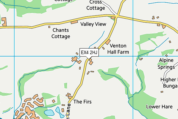 EX4 2HJ map - OS VectorMap District (Ordnance Survey)