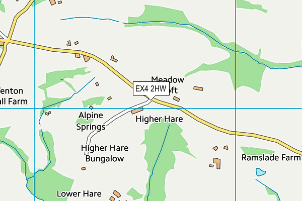 EX4 2HW map - OS VectorMap District (Ordnance Survey)