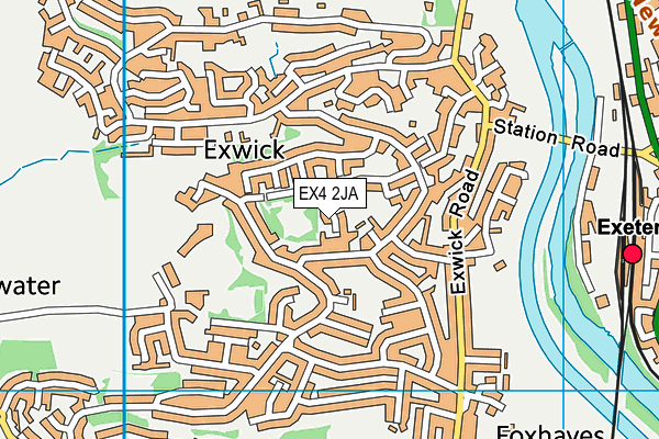 EX4 2JA map - OS VectorMap District (Ordnance Survey)