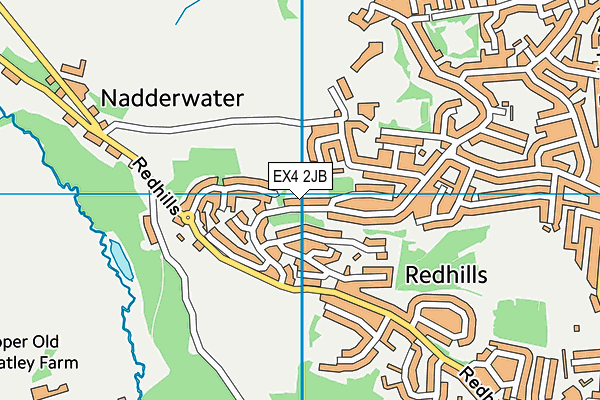 EX4 2JB map - OS VectorMap District (Ordnance Survey)