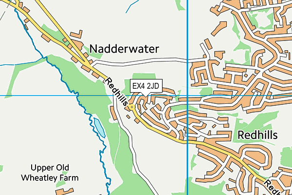 EX4 2JD map - OS VectorMap District (Ordnance Survey)