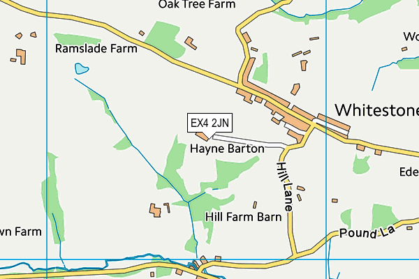 EX4 2JN map - OS VectorMap District (Ordnance Survey)