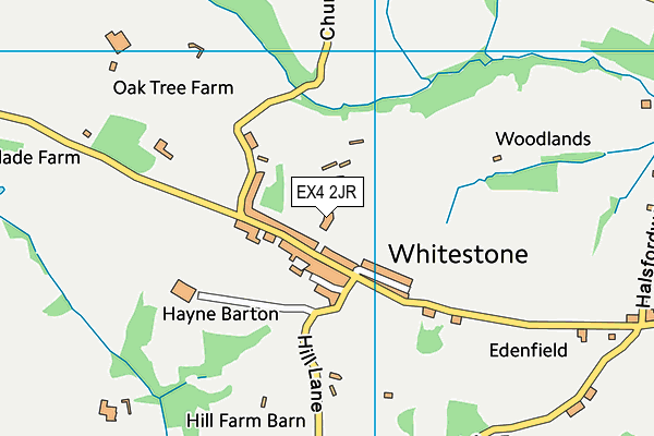 EX4 2JR map - OS VectorMap District (Ordnance Survey)