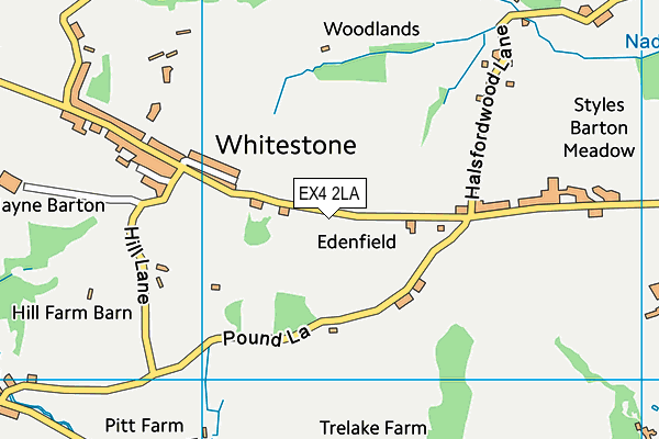 EX4 2LA map - OS VectorMap District (Ordnance Survey)