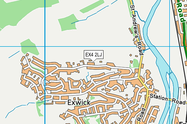 EX4 2LJ map - OS VectorMap District (Ordnance Survey)