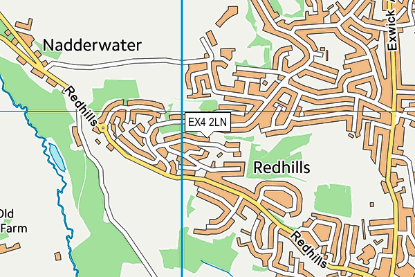 EX4 2LN map - OS VectorMap District (Ordnance Survey)
