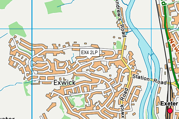 EX4 2LP map - OS VectorMap District (Ordnance Survey)