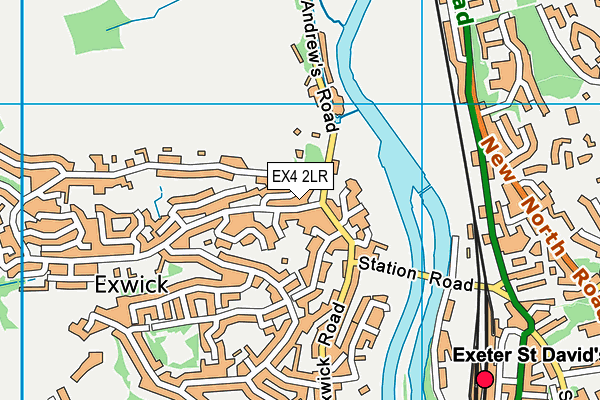EX4 2LR map - OS VectorMap District (Ordnance Survey)