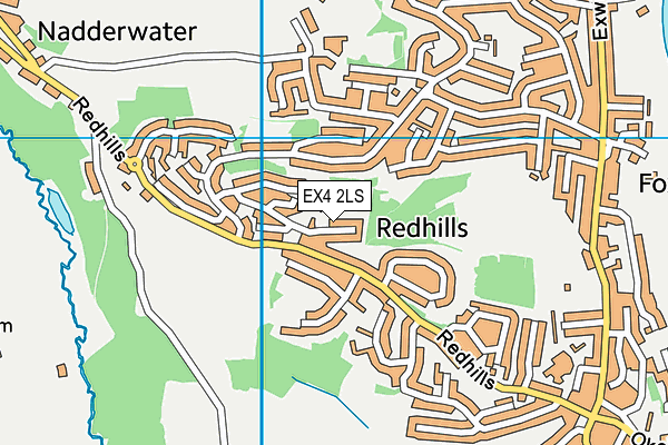 EX4 2LS map - OS VectorMap District (Ordnance Survey)