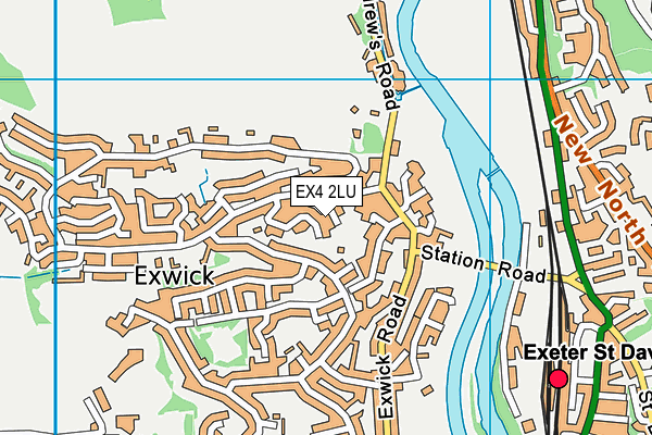 EX4 2LU map - OS VectorMap District (Ordnance Survey)