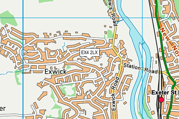 EX4 2LX map - OS VectorMap District (Ordnance Survey)