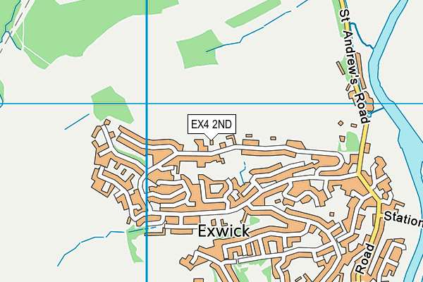 EX4 2ND map - OS VectorMap District (Ordnance Survey)
