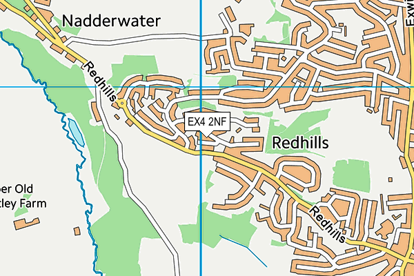 EX4 2NF map - OS VectorMap District (Ordnance Survey)