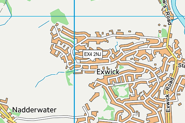 EX4 2NJ map - OS VectorMap District (Ordnance Survey)