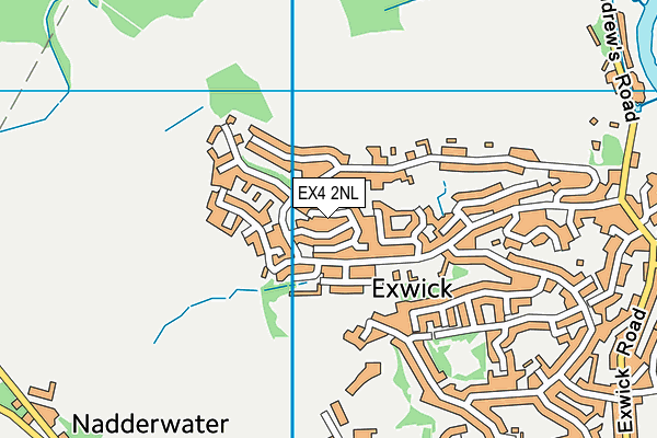 EX4 2NL map - OS VectorMap District (Ordnance Survey)