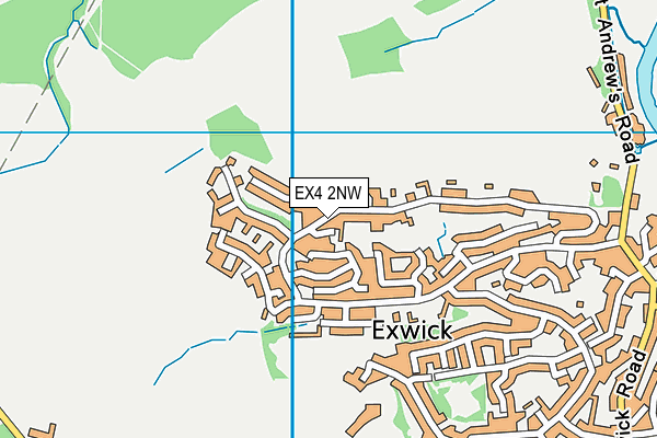 EX4 2NW map - OS VectorMap District (Ordnance Survey)