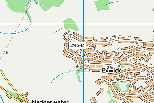 EX4 2NZ map - OS VectorMap District (Ordnance Survey)