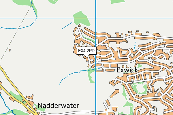 EX4 2PD map - OS VectorMap District (Ordnance Survey)
