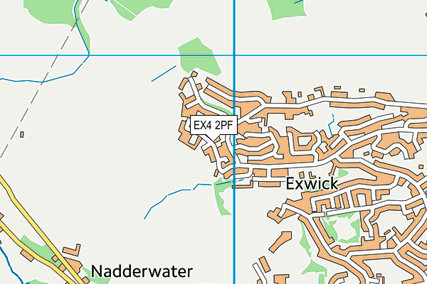 EX4 2PF map - OS VectorMap District (Ordnance Survey)
